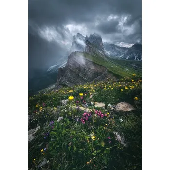 Plakát Plakát, Obraz - Dolomites - Seceda 2500, Jean Claude Castor