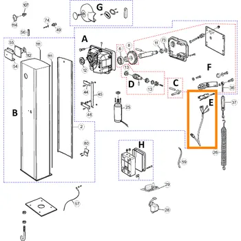 Pohon brány Nice SPLSM01600A sada koncových spínačů (mikrospínače + vačka) WIL