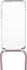 Pouzdro na mobilní telefon FIXED Pure Neck pro Apple iPhone 11 růžová šňůrka/transparentní