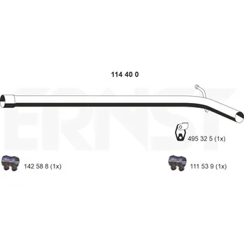 Auto-moto Výfuková trubka ERNST 114400
