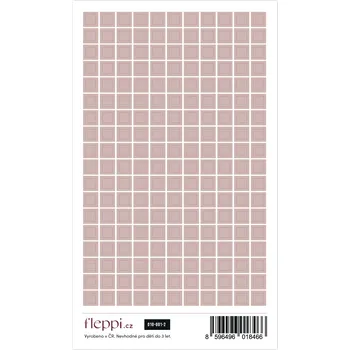 samolepka Fleppi Color coding kolekce | nude hnědá – čtverečky