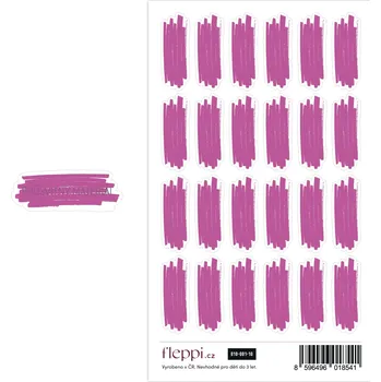 samolepka Fleppi Color coding kolekce | fialovorůžová – čmárance průsvitné
