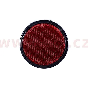 Příslušenství osvětlení automobilu Univerzální odrazka kulatá, samolepicí, červená (průměr 60 mm)