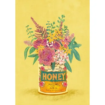 Plakát Plakát, Obraz - Flowers In a vintage Honey Can, Raissa Oltmanns