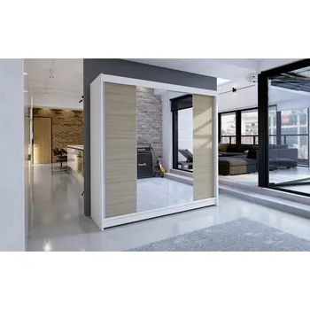 Šatní skříň Skříň Taisa II 180 bílá/sonoma