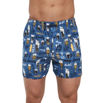 Trenýrky Pánské trenky Classic 1137 modré s pivem M