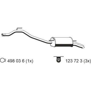 Tlumič výfuku Zadní tlumič výfuku ERNST 176194