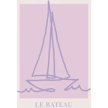 Plakát Plakát, Obraz - Le Bateau Purple, Rose Caroline Grantz