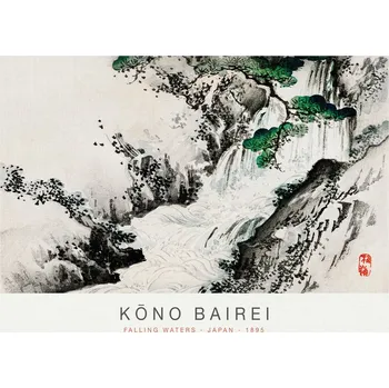 Plakát Plakát, Obraz - Falling Waters (Special Edition Japandi) - Kōno Bairei