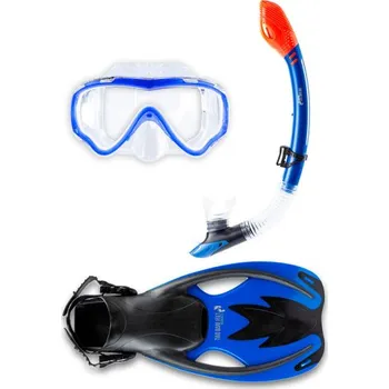 Potápěčská maska Two Bare Feet dětský potápěčský set Silicone Dry Top s ploutvemi, Velikosti S/M 27-31