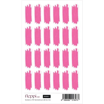 samolepka Fleppi Color coding kolekce | růžová – čmárance