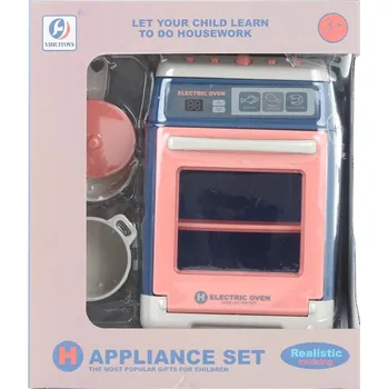 Dětský spotřebič Plastový sporák pro děti Appliance Set 10 x 15 x 8,5 cm modrý/růžový/bílý