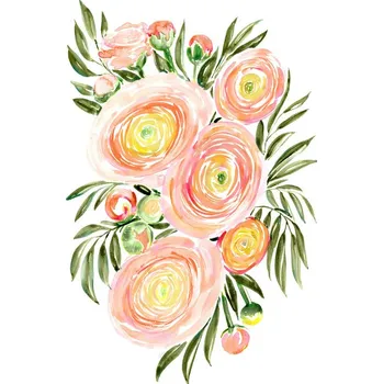 Plakát Plakát, Obraz - Savanna loose watercolor bouquet, Blursbyai