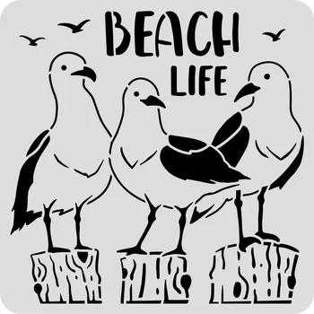 Šablona, vzor PLÁŽOVÝ RACCI, 30x30 cm, 1 kus