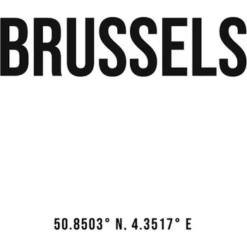 Plakát Plakát, Obraz - Brussels simple coordinates, Finlay & Noa
