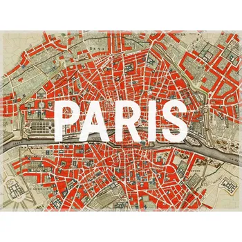 Plakát Plakát, Obraz - Paris Map - Historical & Vintage Maps