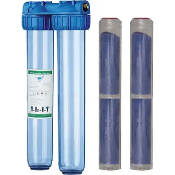 Ochranný vodní filtr Filtr pro napouštění změkčené topné vody Flamco Home XL Duplex 1/2"