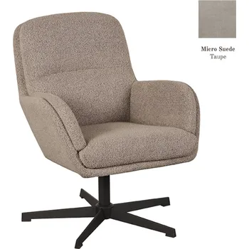 Křeslo LABEL51 Otočné křeslo MOSS hnědé s područkami CH-73.014