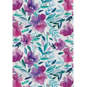 Plakát Plakát, Obraz - Loose pink floral watercolour repeat, Laura Irwin