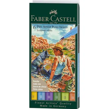 Sada 6ks tušových popisovačů Faber-Castell Pitt Artist Pen 167178