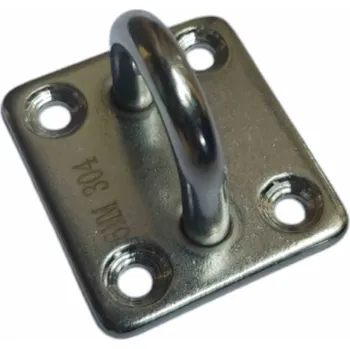 Uchycení záclony a závěsu Oko pevné s deskou 8x40x50mm - nerez A2