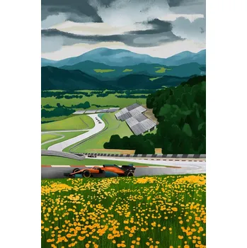 Plakát Plakát, Obraz - Racetrack of Austria, Goed Blauw