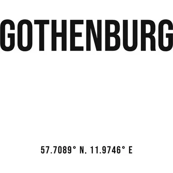 Plakát Plakát, Obraz - Gothenburg simple coordinates, Finlay & Noa