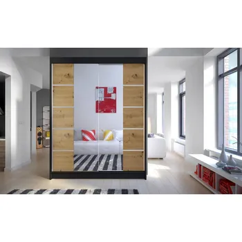 Šatní skříň Skříň Camila V 150 černá/artisan