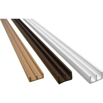 KOOPLAST Hrana P17/A/04 nábytková horní lišta na posuvné sklo, hnědá