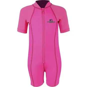 Neoprenový oblek Plavecký UV neopren Two Bare Feet s lykrou růžový, Velikosti S 3 roky