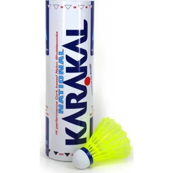 Badmintonový košíček badmintonové míče KARAKAL NATIONAL II (6 kusů) žlutá střední
