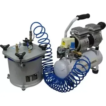 Vakuové čerpadlo SET 12,5L KOMORA PC2623S + PÍSTOVÝ KOMPRESOR 95L/MIN AT550-9L