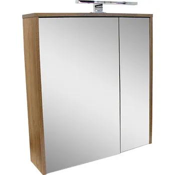 Koupelnový nábytek A-Interiéry Zrcadlová skříňka závěsná s LED osvětlením Venezia 60 ZS