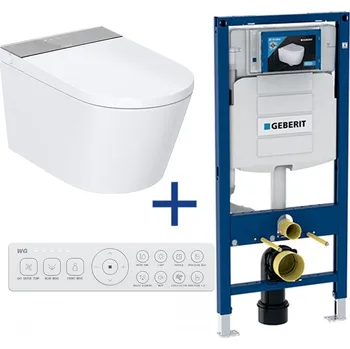 WC sada WATERGATE ADAPTA Basic sprchovací toaleta + GEBERIT DUOFIX předstěnový modul WG-AB100_111.300.00.5