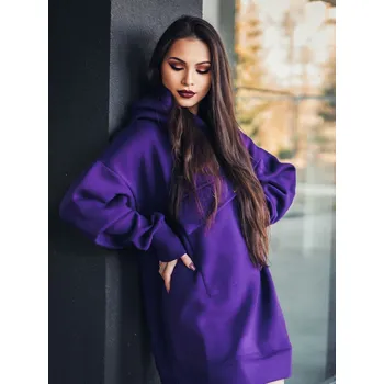 Dámská mikina Prodloužená mikina VSB WELLA purple, VELIKOST L/XL