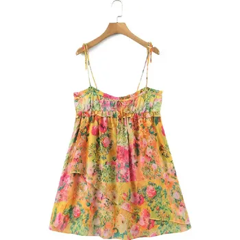 Dámské šaty Letní mini šaty áčkového střihu Barva: Barevná, Velikost: M