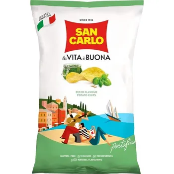 Slaná pochutina San Carlo chips pesto 50g