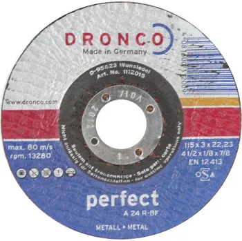 Brusný kotouč Brusivo nezařazené Kotouč rozbrušovací 115x3x22,2 ocel DRONCO - OS-BR10053