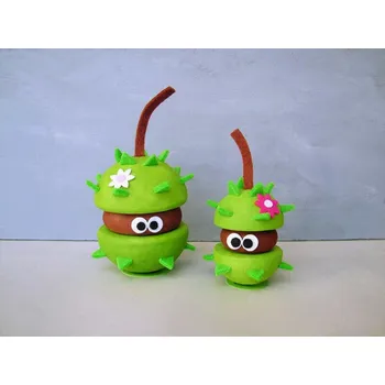 Kaštan kreativní sada vatová 9 a 5 cm - 2 ks