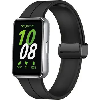 Ostatní příslušenství k chytrým hodinkám eses Silikonový řemínek s magnetickou přezkou pro Samsung Galaxy Fit 3 - Černý