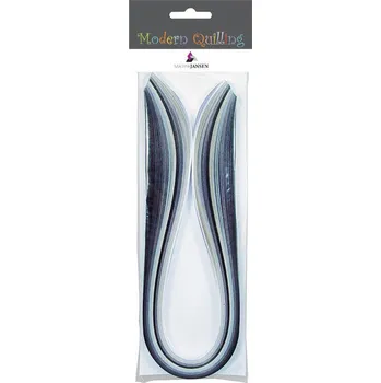 Ručník Quilling Proužky tón v tónu šedé 0,5x48 cm 130g/m2 - 100 ks