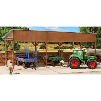 Modelová železnice KIBRI 38349 H0 Stavebnice - dřevěný přístřešek pro vozidla KI38349