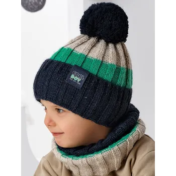 Čepice AJS Čepice a nákrčník AJS-46-467 Barva: E-červená, Velikost: 50-52