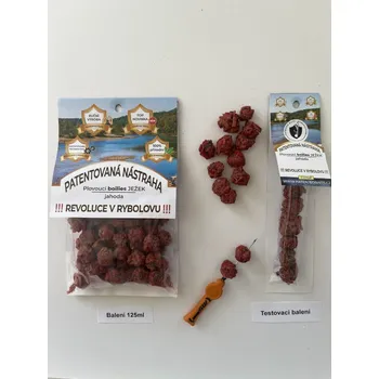 Boilies Patented Baits plovoucí boilie Ježek Jahoda Velikost: balení 125 ml