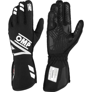 Módní doplněk Závodní rukavice OMP ONE EVO FX s homologací FIA (vnější švy), černé