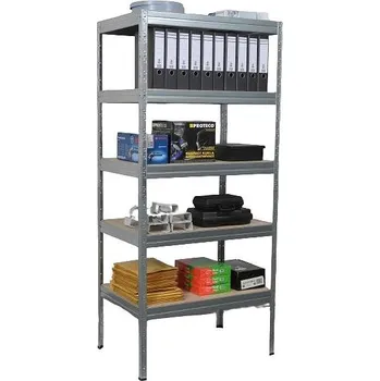Dílenský regál Kovona kovový regál s policemi z MDF, 180 × 120 × 40 cm, 5 polic