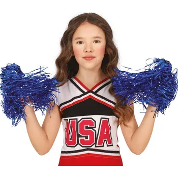 Žertovný předmět Ptákoviny CB Pom pom metalický - 2ks Barva: Modrá