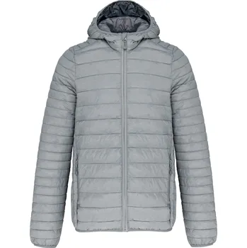 Pánská bunda KARIBAN Pánská lehká zateplená bunda Down Jacket K6110 Velikost: M, Barva: světle šedá