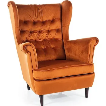 Křeslo Casarredo Čalouněné křeslo HENRY VELVET skořicová/wenge