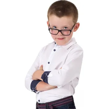 Chlapecká košile Dětská klučičí košile VS-PK-1709-B bílá, Velikost 128